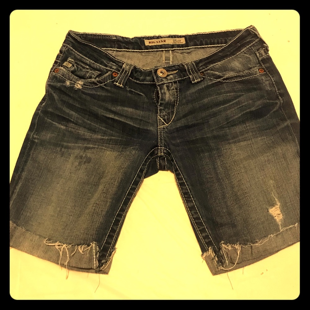 Big Star Cuff Distressed Shorts